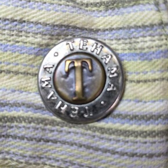 Vintage TEHAMA NANCY HALEY Striped Capri Pants 14 - Picture 5 of 13